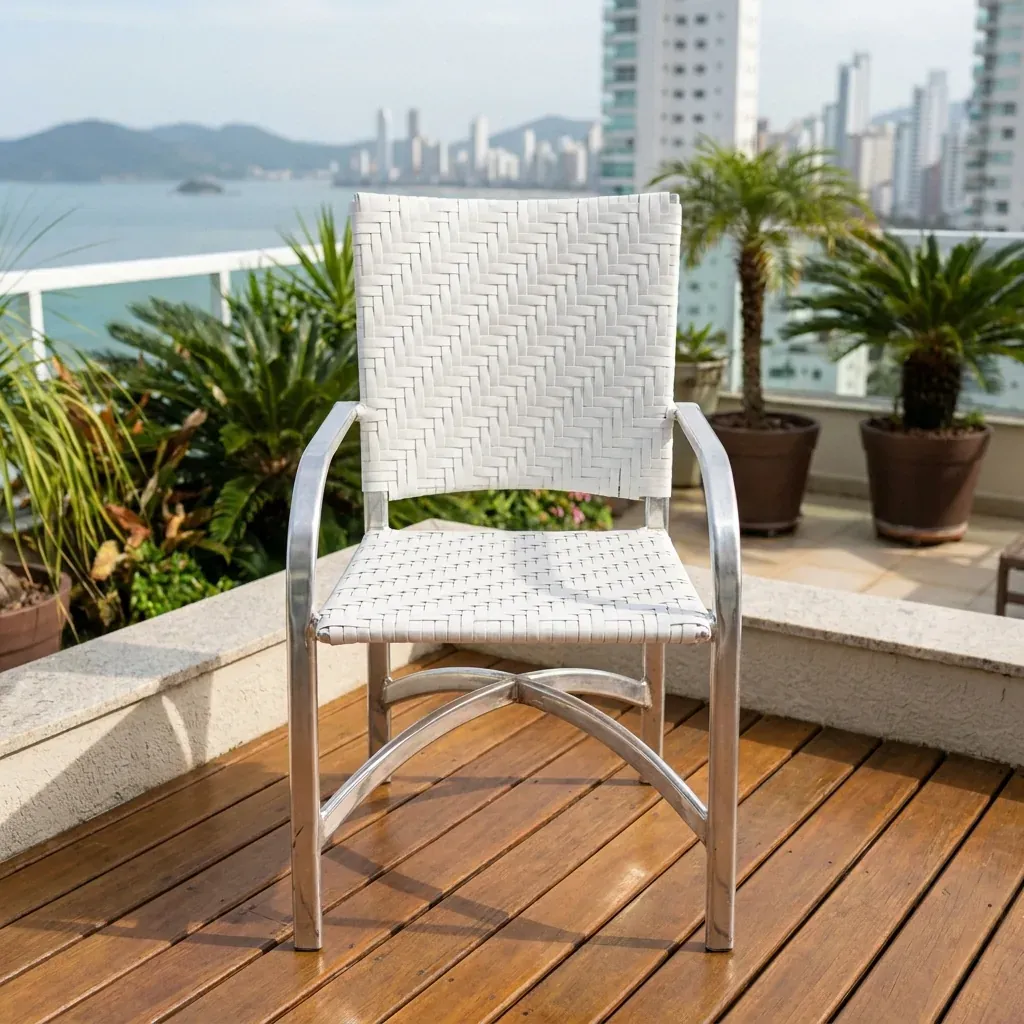 Cadeira Canasvieiras, peça em corda náutica da Tramas Home Garden